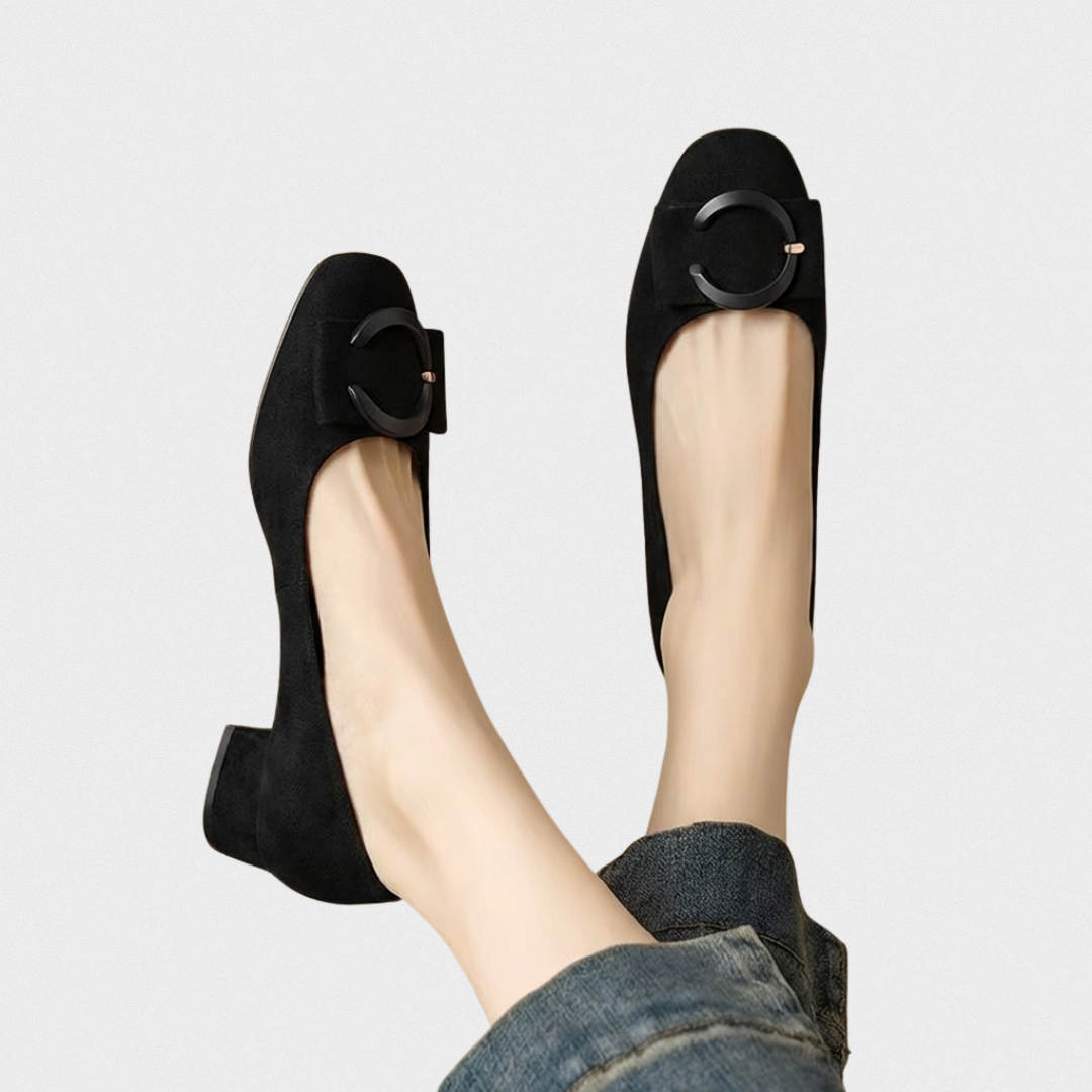 Rose™ | Suede Square-Toe Low-Heel Pumps