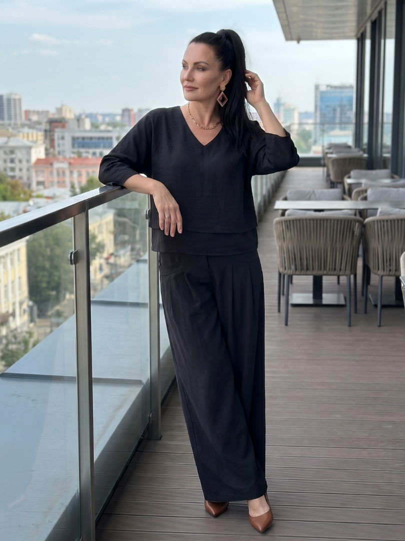 River | Layered Top Wide Leg Set