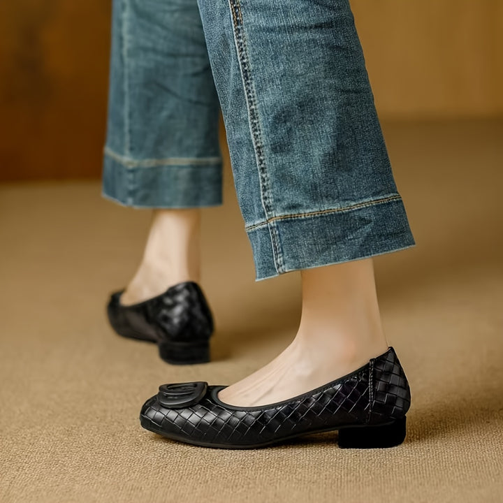 Marlowe™ | Woven Low-Heel Slip-On Pumps