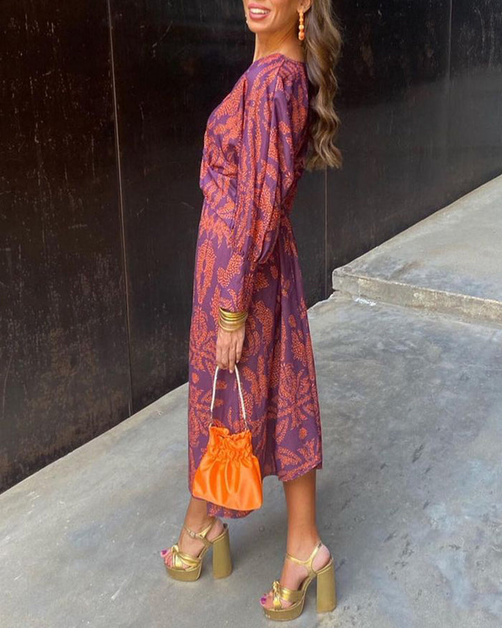 Isabella | Printed Midi Dress