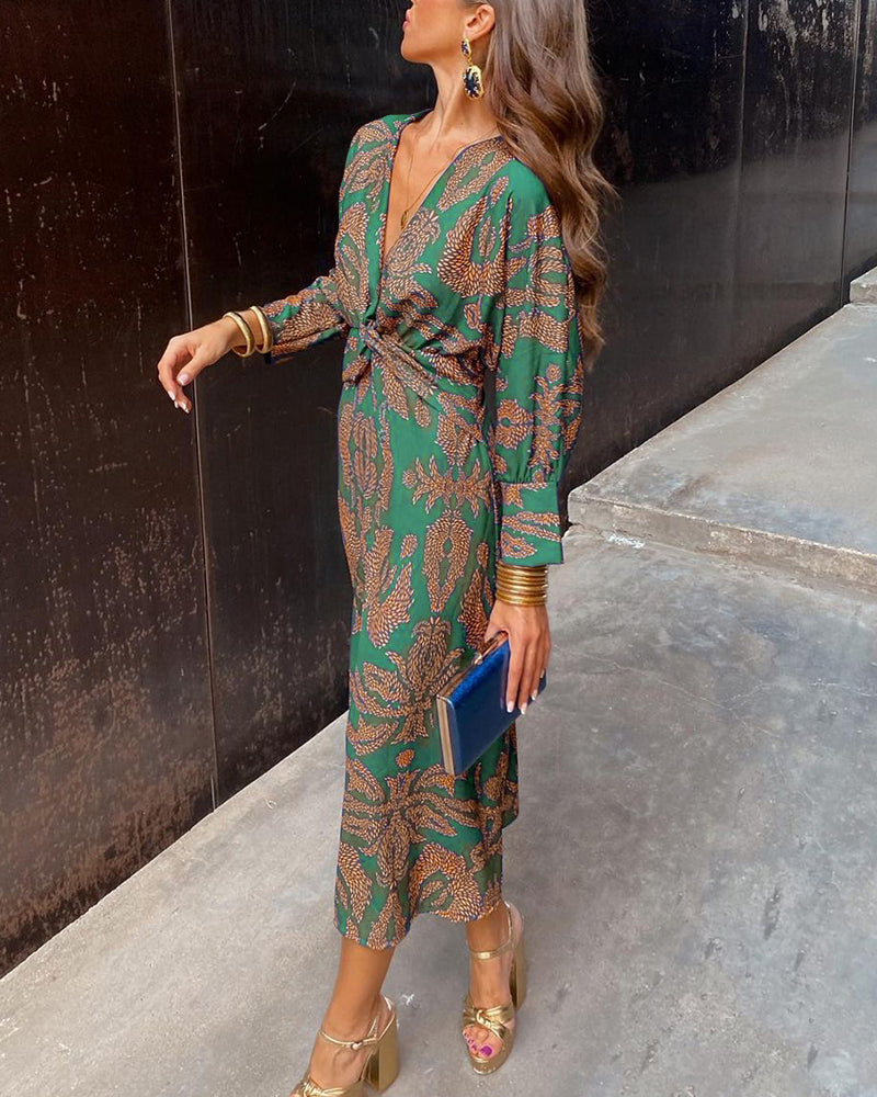 Isabella | Printed Midi Dress