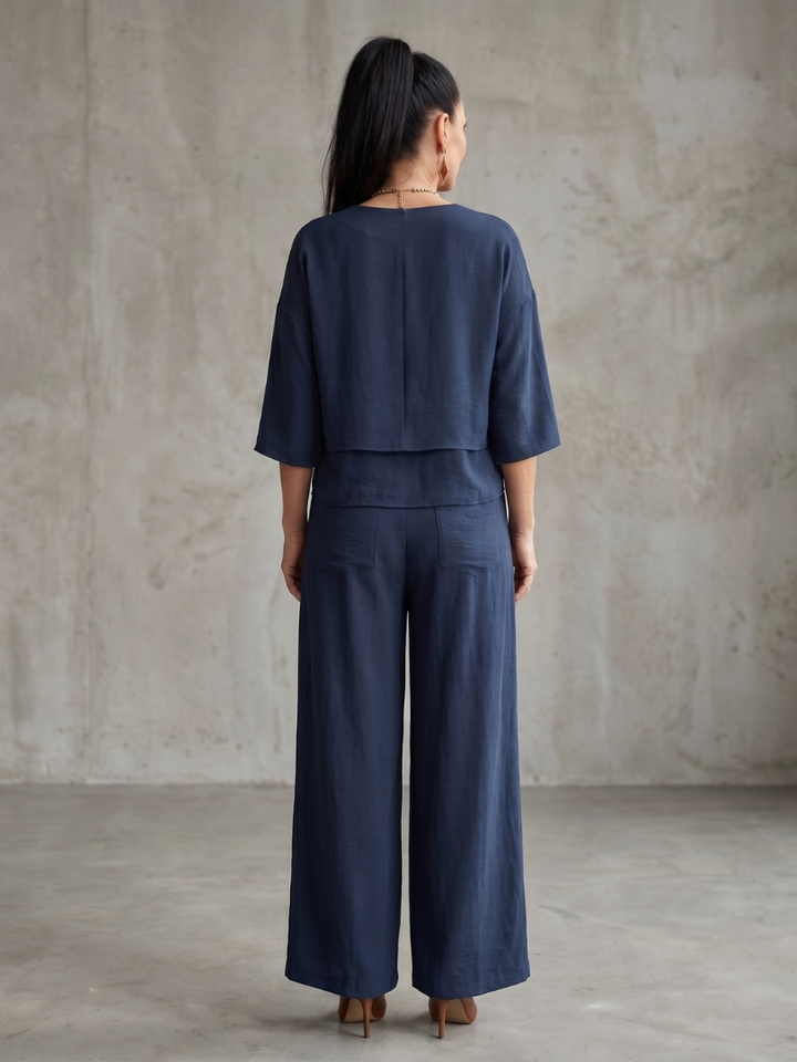 River | Layered Top Wide Leg Set
