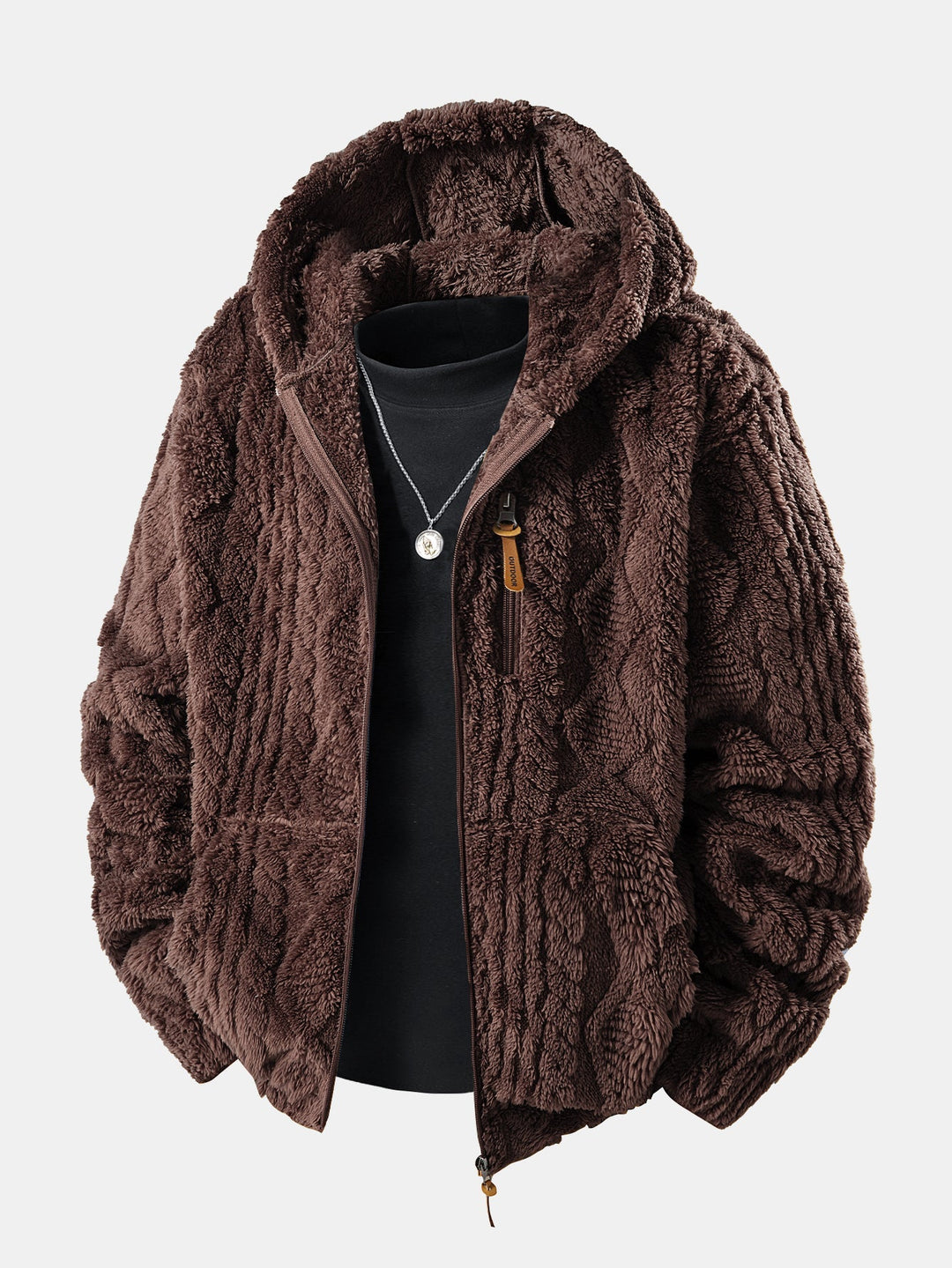 Velinor Jacquard Teddy Hoodie