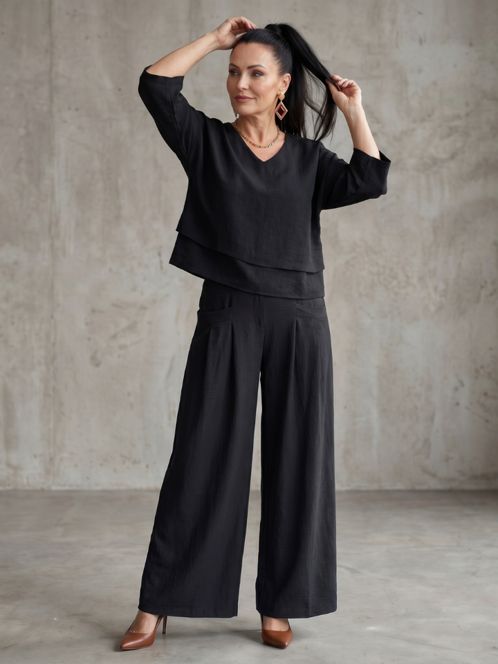 River | Layered Top Wide Leg Set