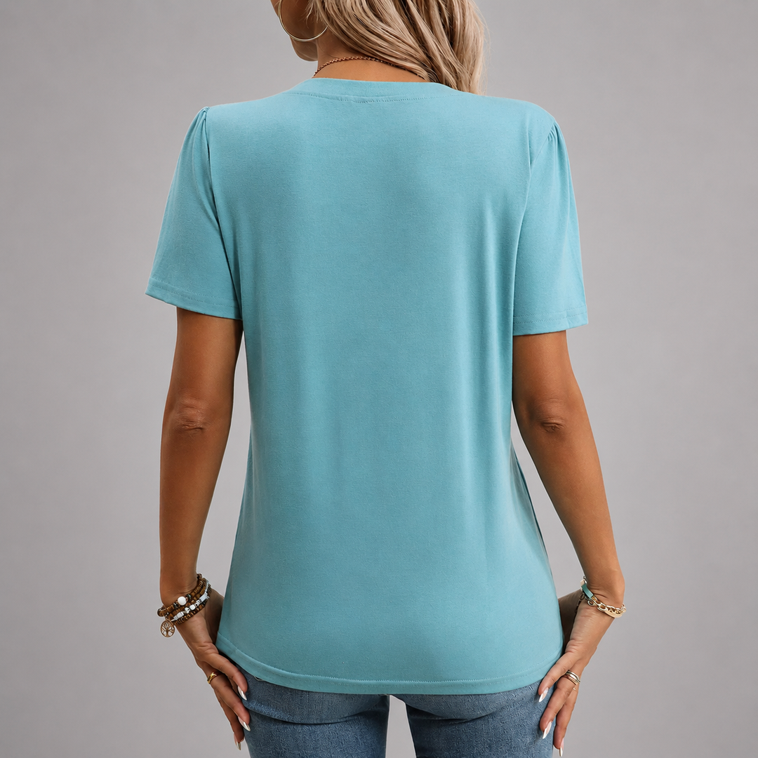 Elara Split Neck Blouse