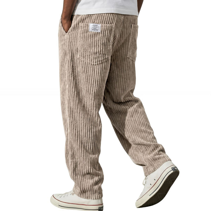 Darevo | Men's Corduroy Pants with Elastic Waistband