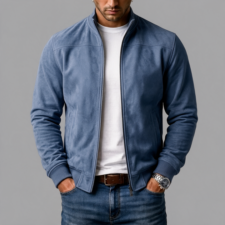 Dominic - Suede-Look Bomber Jacket