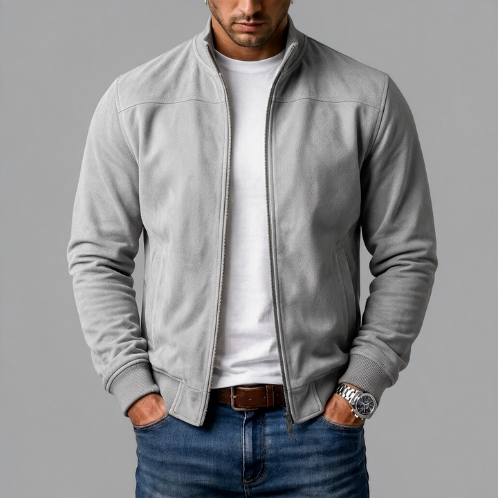 Dominic - Suede-Look Bomber Jacket