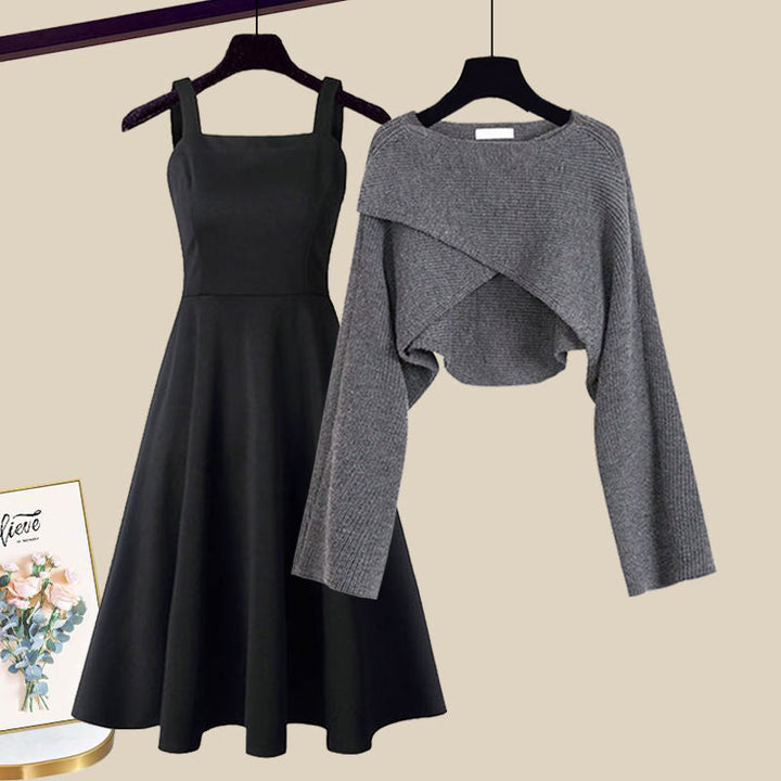 Marvella Elegant Knit Dress Set – Cozy Two-Piece Fall & Winter Outfit