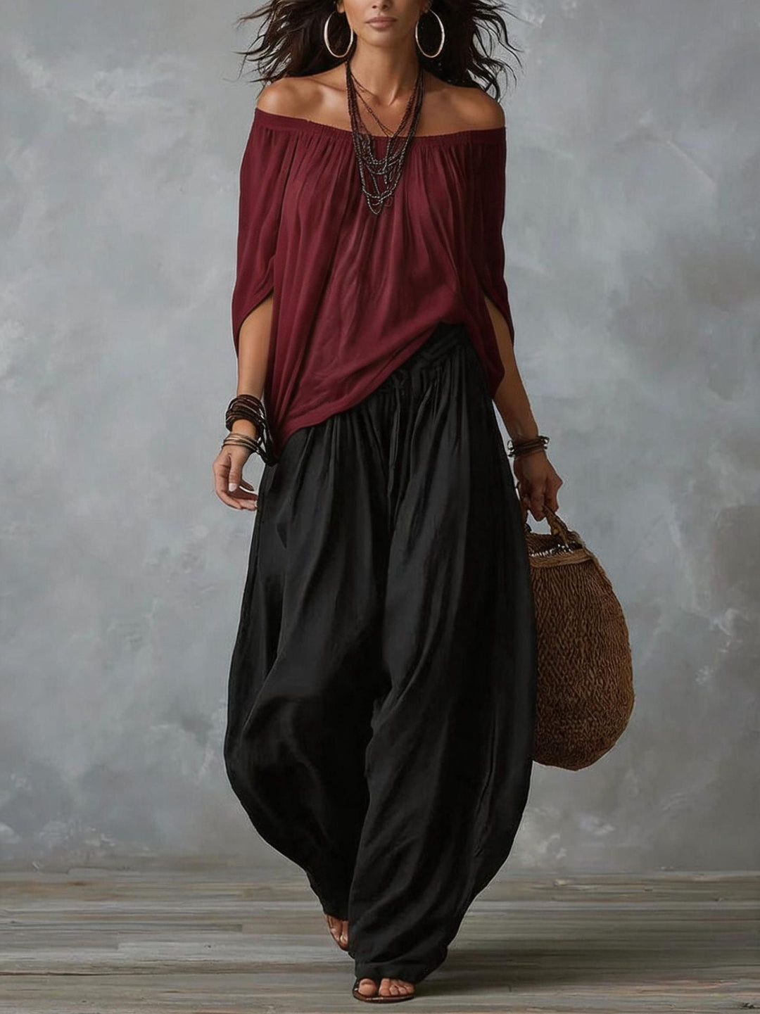 Camila™ | Effortless Off-Shoulder Two-Piece Set