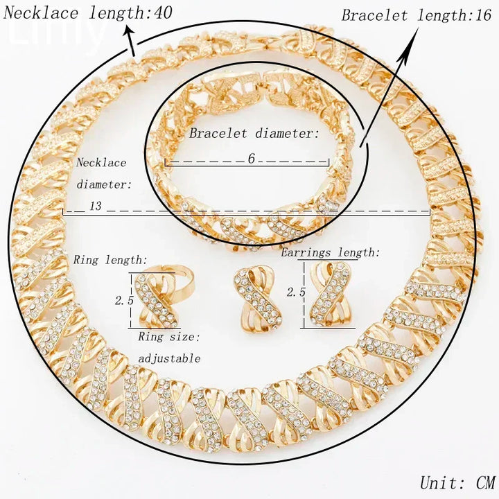 Amara™ | Gold Bridal Jewelry Set