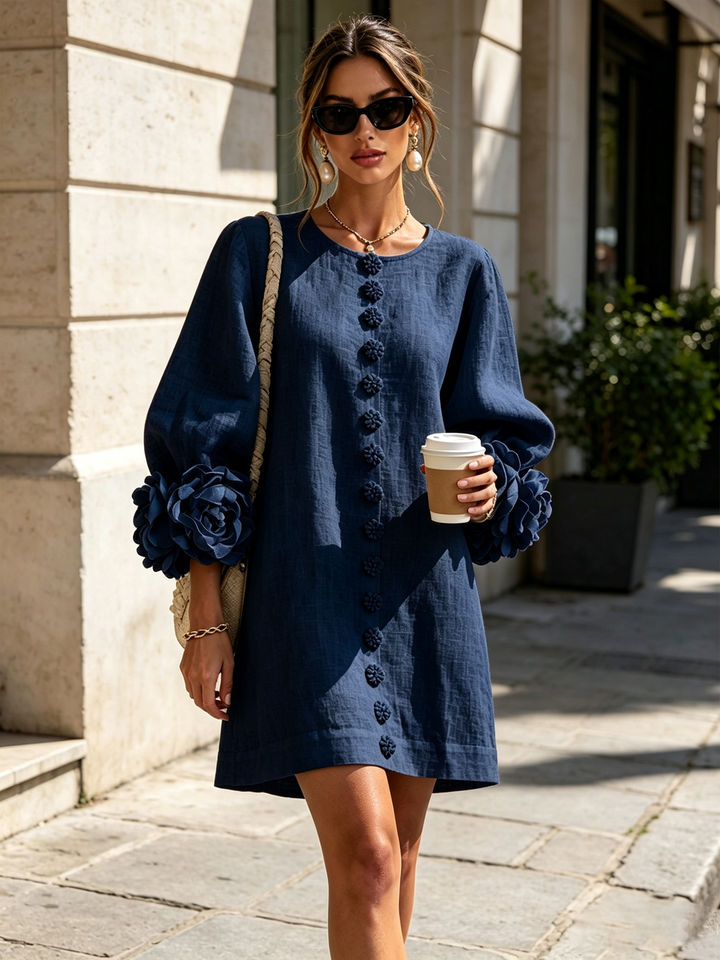 Florence™ | Floral Button-Down Mini Dress