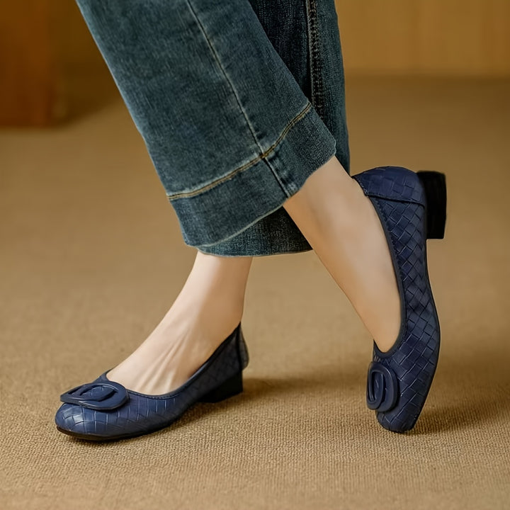 Marlowe™ | Woven Low-Heel Slip-On Pumps