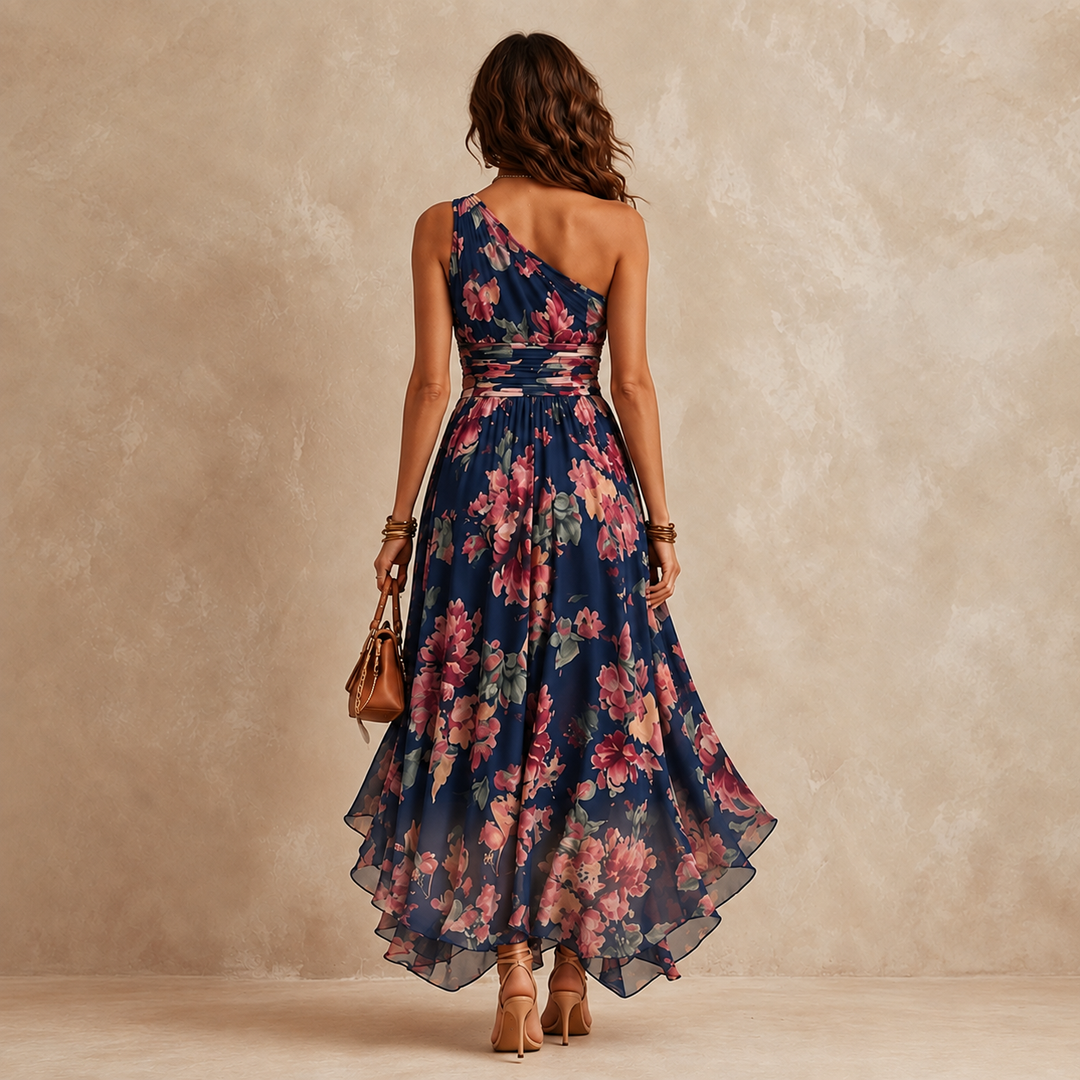 Celeste | One-Shoulder Floral Maxi