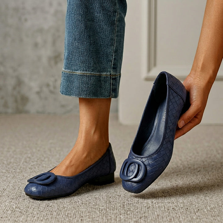 Marlowe™ | Woven Low-Heel Slip-On Pumps