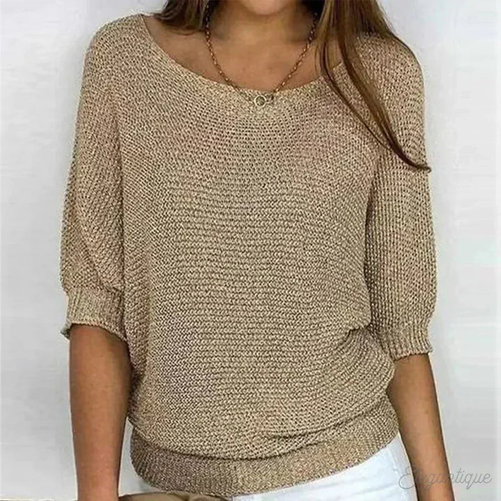 Sorella | Textured Relaxed Fit Top for Women | Smart Casual