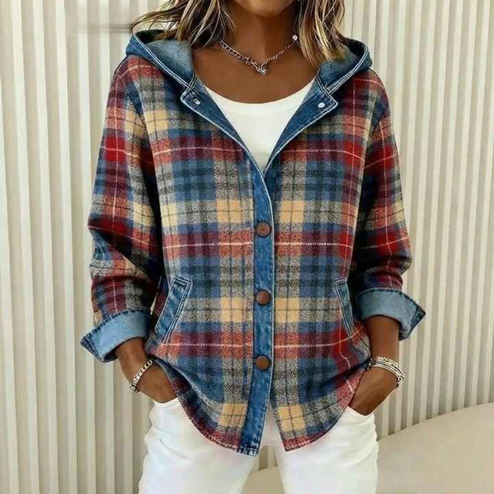 Rhea™ | Denim Chequed Shirt