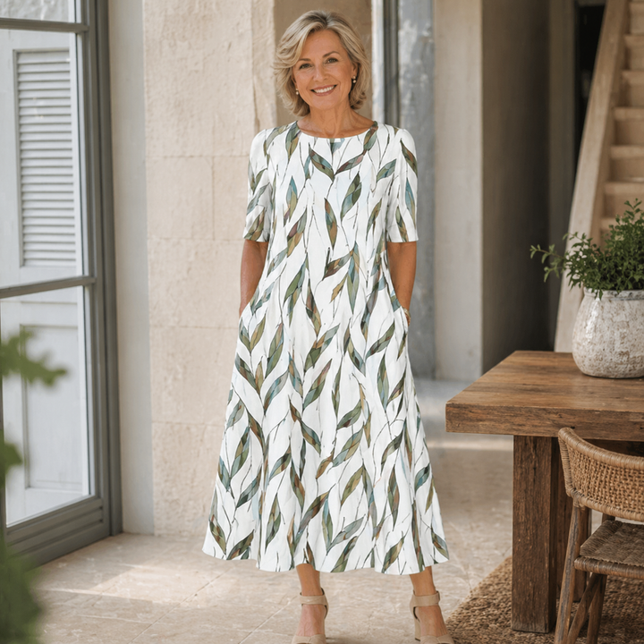 Sarah | Effortless Floral Midi Dress