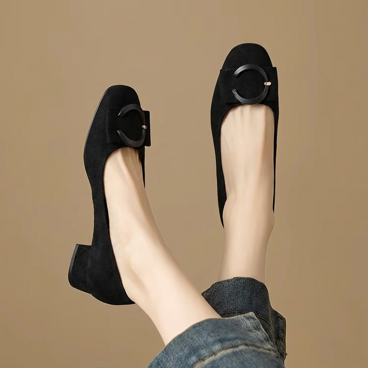 Rose™ | Suede Square-Toe Low-Heel Pumps