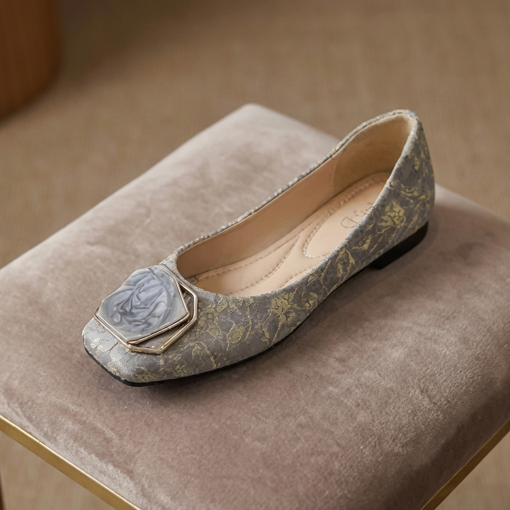 Liora™ | Mesh Square-Toe Ballet Flats