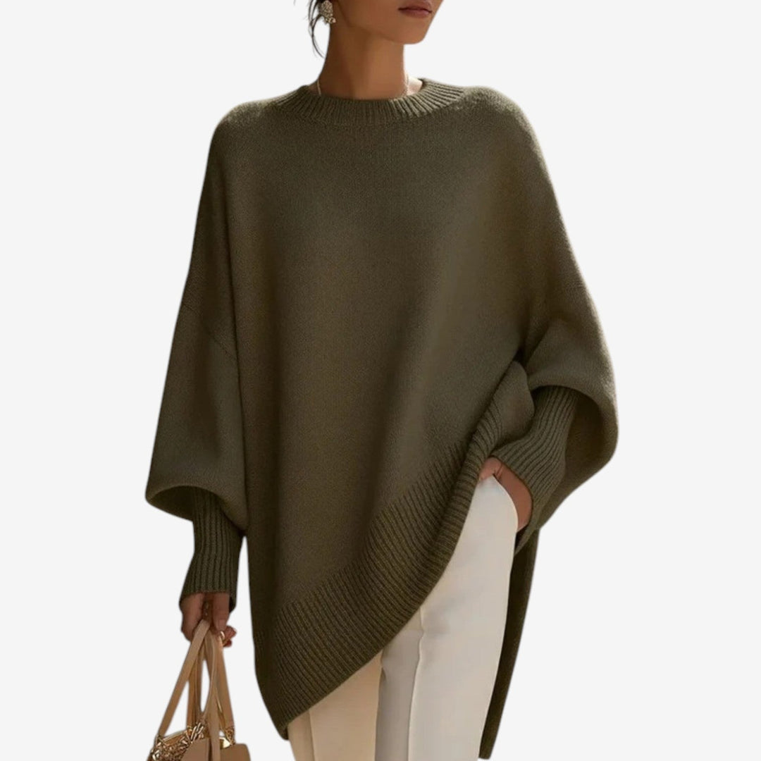 Helene | Draped Asymmetric Poncho