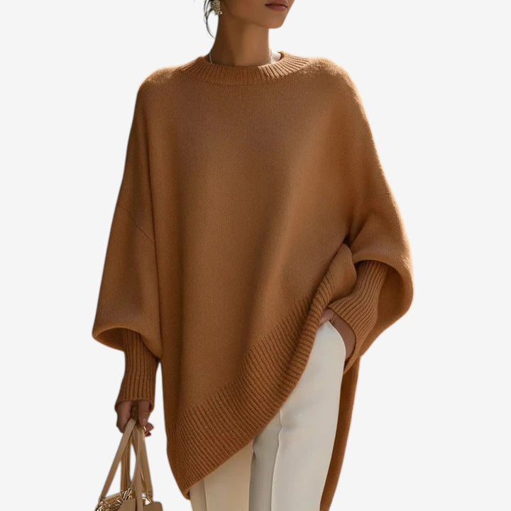 Helene | Draped Asymmetric Poncho