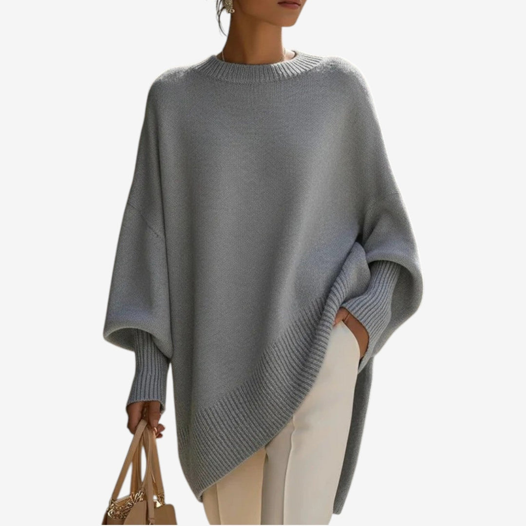 Helene | Draped Asymmetric Poncho