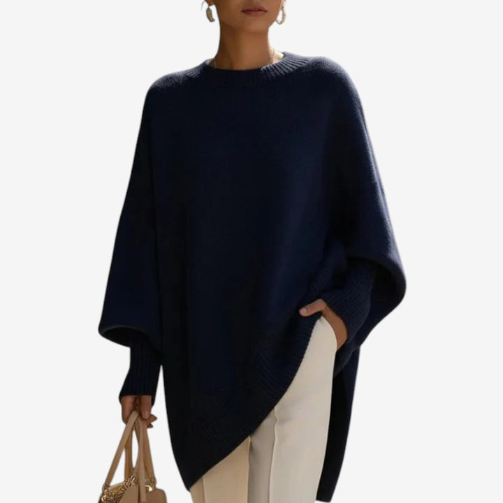 Helene | Draped Asymmetric Poncho