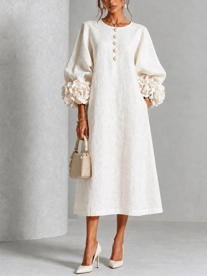LILIANA | ELEGANT FLORAL MIDI DRESS
