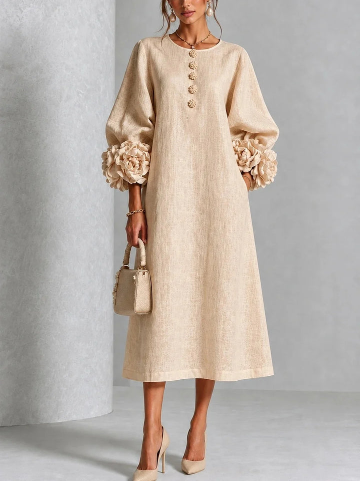 LILIANA | ELEGANT FLORAL MIDI DRESS