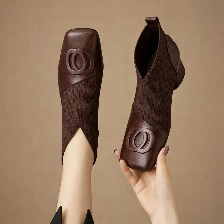Sloane™ | Leather Stretch Ankle Boots