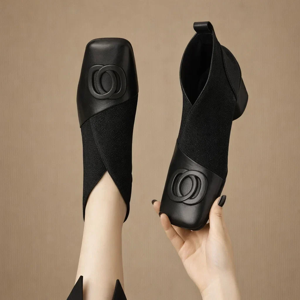 Sloane™ | Leather Stretch Ankle Boots