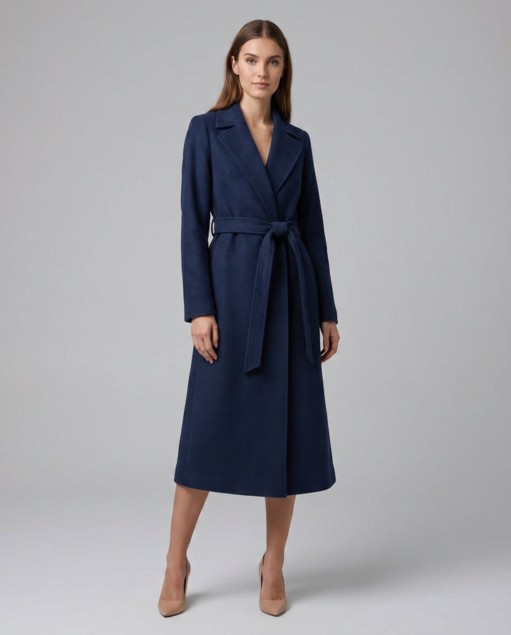 Josie | Belted Long Lapel Coat