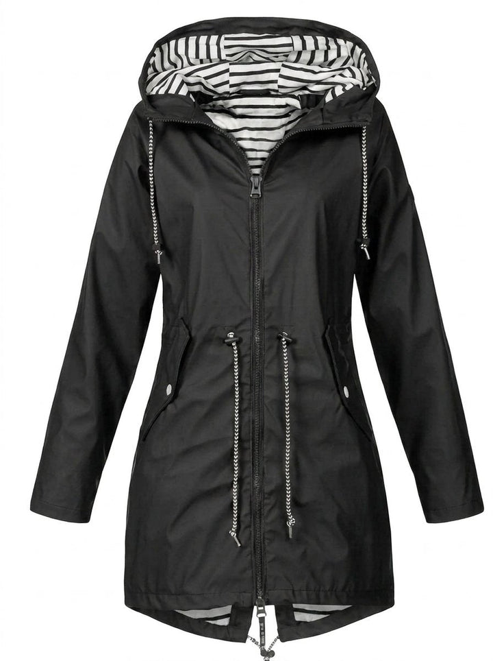 Margaret | Hooded Drawstring Rain Coat