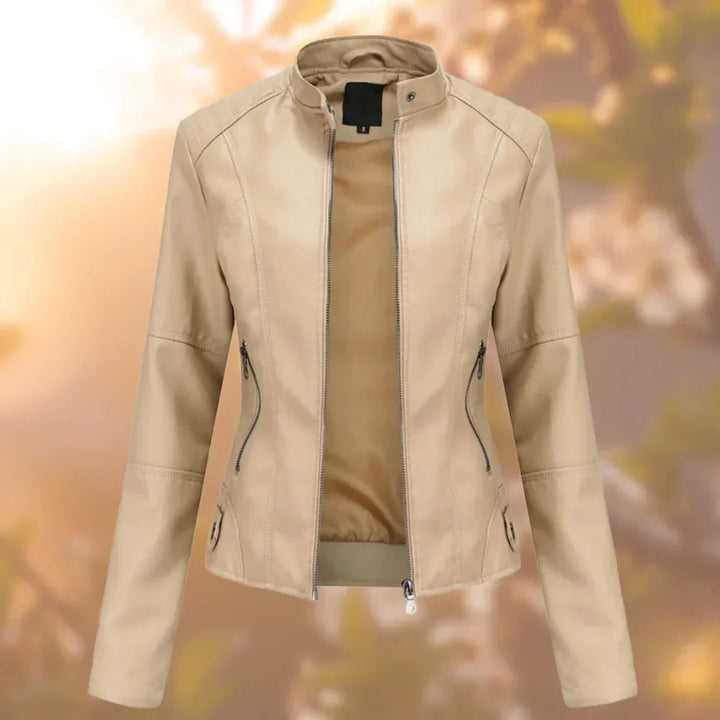 Larissa | Women's Slim-Fit Zip-Up Moto Jacket